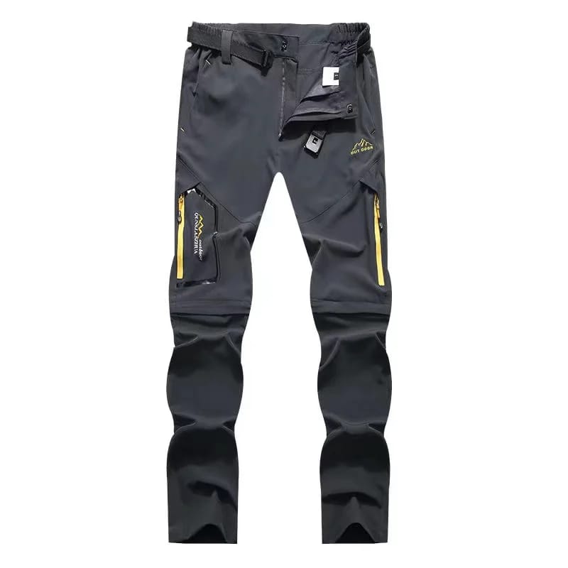 Pantalones Softshell Outdoor Hombre Verano, Elásticos, Finos, Impermeables. Ideales para Trekking, Senderismo, Camping, Pesca, Ciclismo. Desmontables.