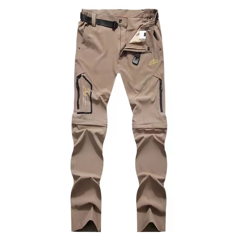 Pantalones Softshell Outdoor Hombre Verano, Elásticos, Finos, Impermeables. Ideales para Trekking, Senderismo, Camping, Pesca, Ciclismo. Desmontables.