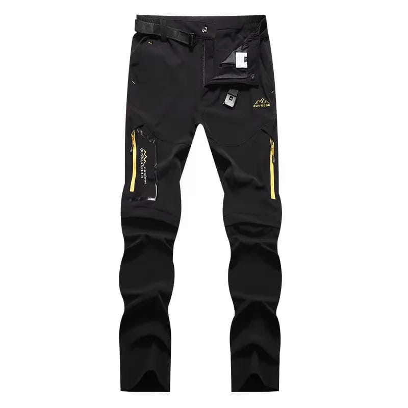 Pantalones Softshell Outdoor Hombre Verano, Elásticos, Finos, Impermeables. Ideales para Trekking, Senderismo, Camping, Pesca, Ciclismo. Desmontables.
