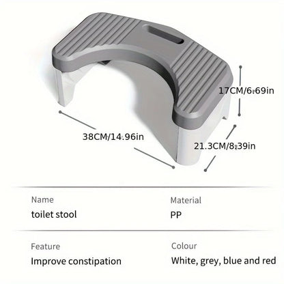 Taburete para inodoro de baño, cómodo y antideslizante. Ideal para adultos, niños y embarazadas como ayuda para postura en cuclillas.