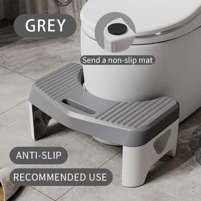 Taburete para inodoro de baño, cómodo y antideslizante. Ideal para adultos, niños y embarazadas como ayuda para postura en cuclillas.