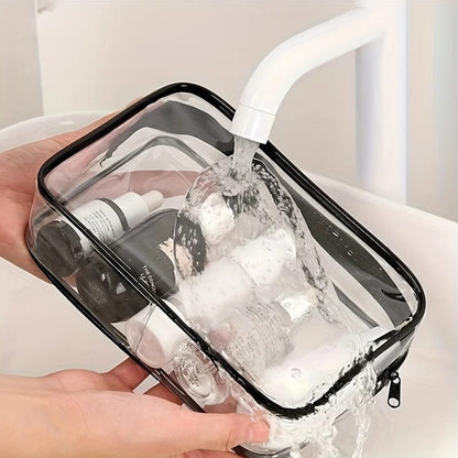 Bolso organizador de viaje para cosméticos y medicamentos, para mujer, gran capacidad. Transparente, fácil de limpiar, ideal para uso diario y viajes.