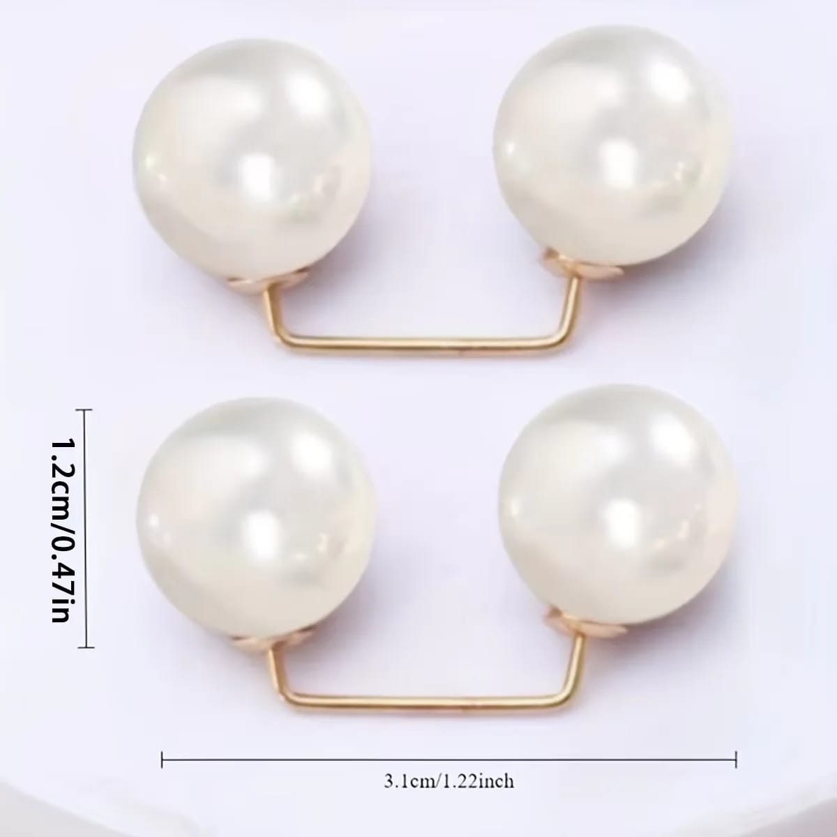 1/2/3/4 Pares de Clips Ajustables para Jeans con Perlas: Ajuste de Tobillo y Largo, Broche Anti-escote y Hebilla Multiuso.