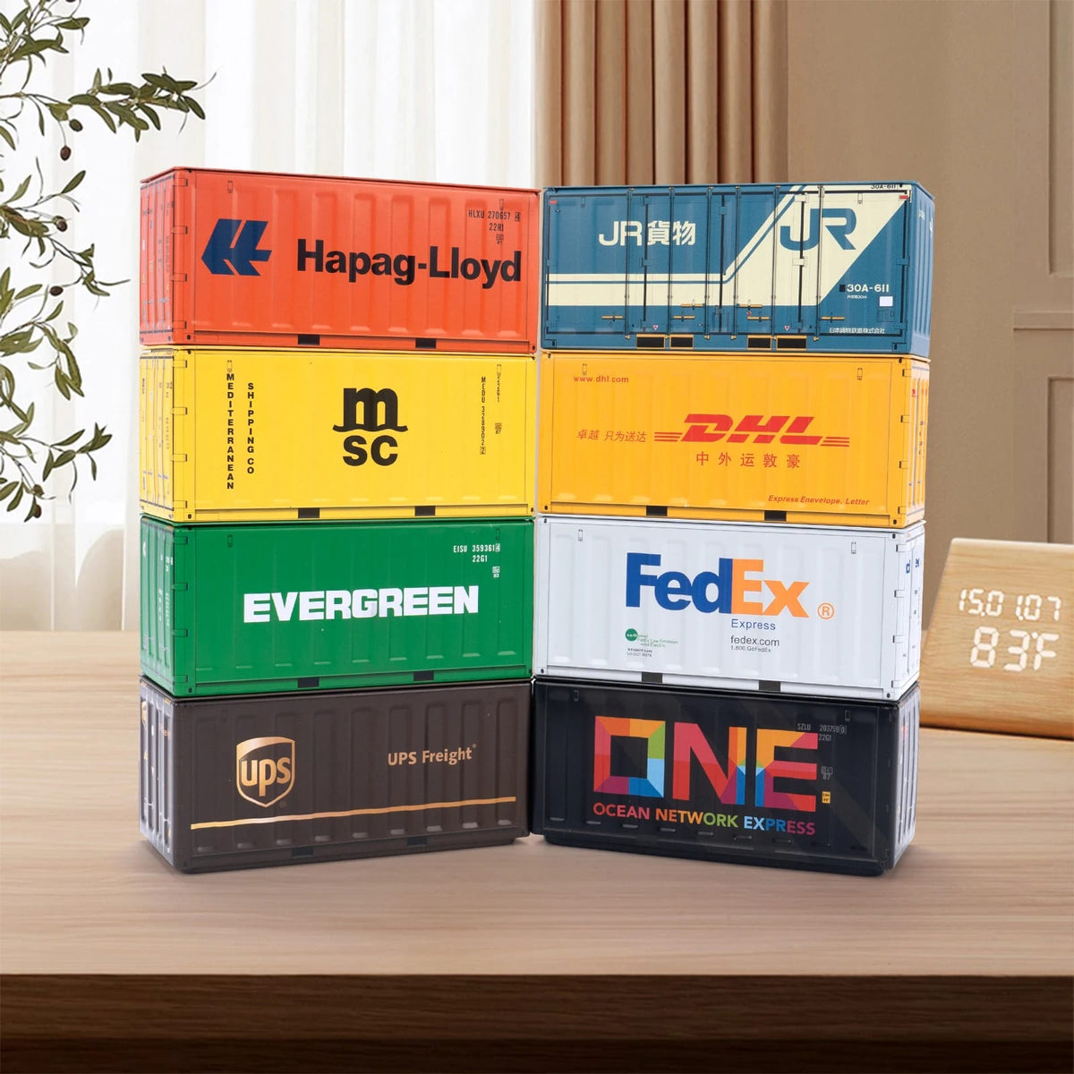 Mini Contenedor Modelo para Escritorio. Caja Exhibidora de Almacenamiento Decorativa para Coleccionar Pequeños Objetos o como Regalo.
