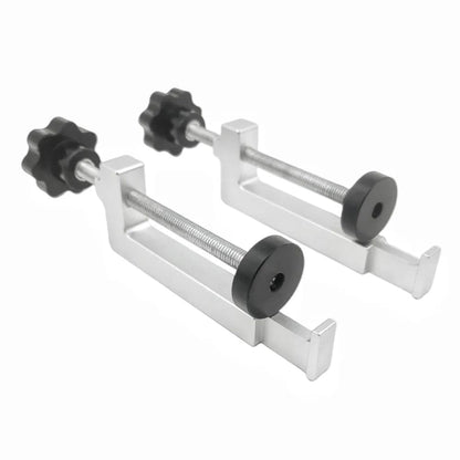 Set de 2 Abrazaderas de Mesa Universales para Guías / Ranura T / Rieles de Sierra. Abrazaderas Fijas de Aluminio para Banco de Trabajo de Carpintería.