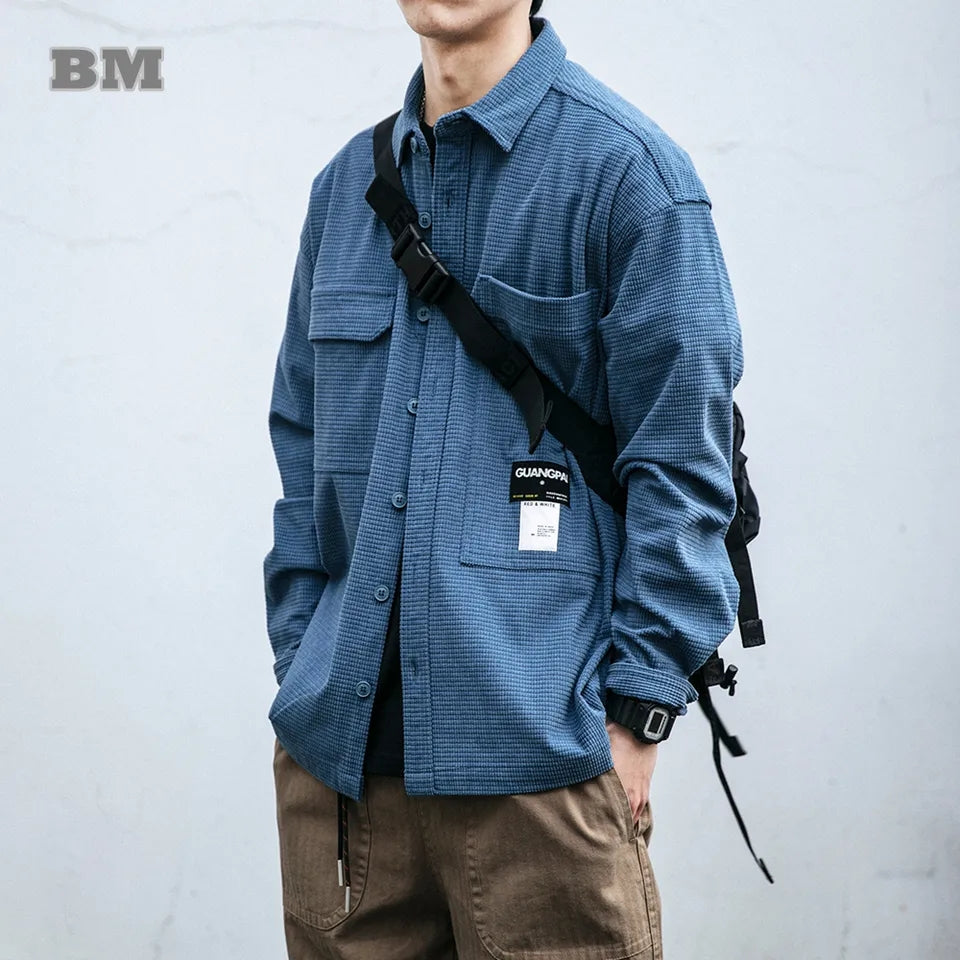 Camisa Hombre estilo urbano - Azul