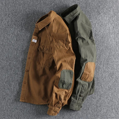 Camisa Hombre Con Parches en codos