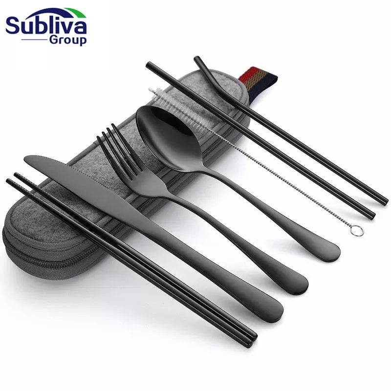 SeT de 7 cubiertos con estuche