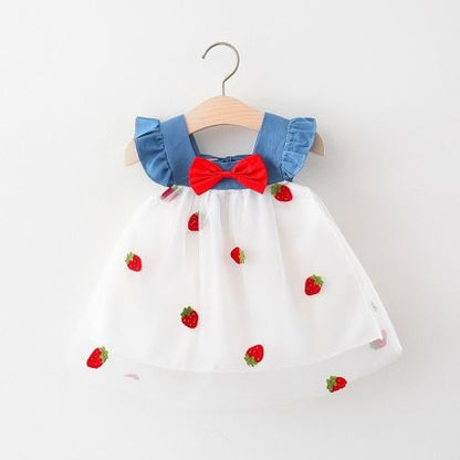 Vestido niña frutillas