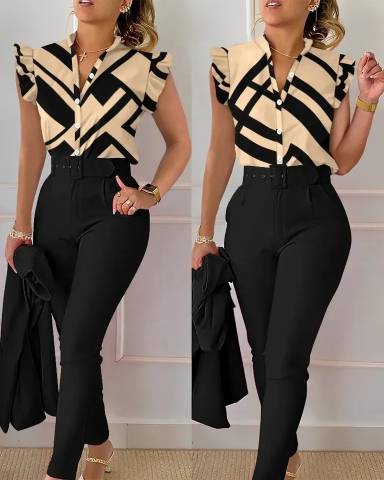 Conjunto dama casual pantalon + blusa