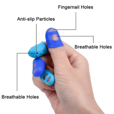 5 Protectores de dedos de silicona antideslizantes de colores para guitarra, bajo, ukelele, kalimba. Ideal para principiantes.
