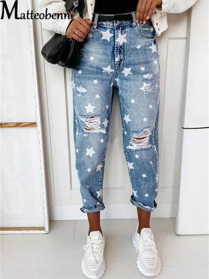 Jean dama estrellas roto