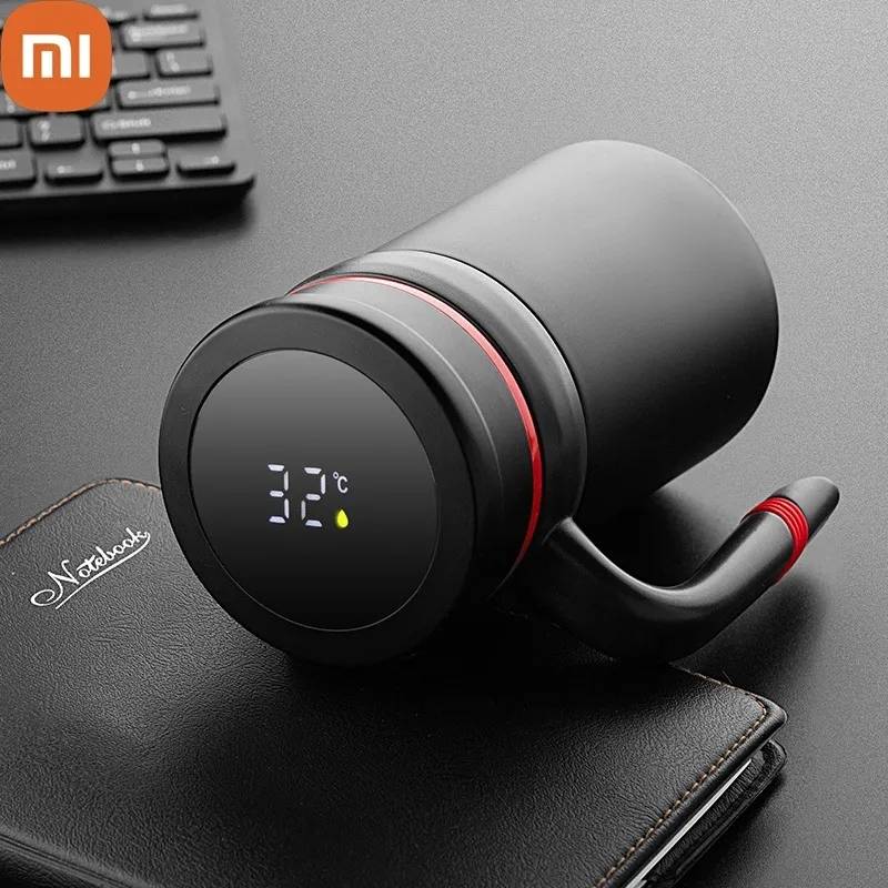 Taza termica con tapa y medidor de Temp