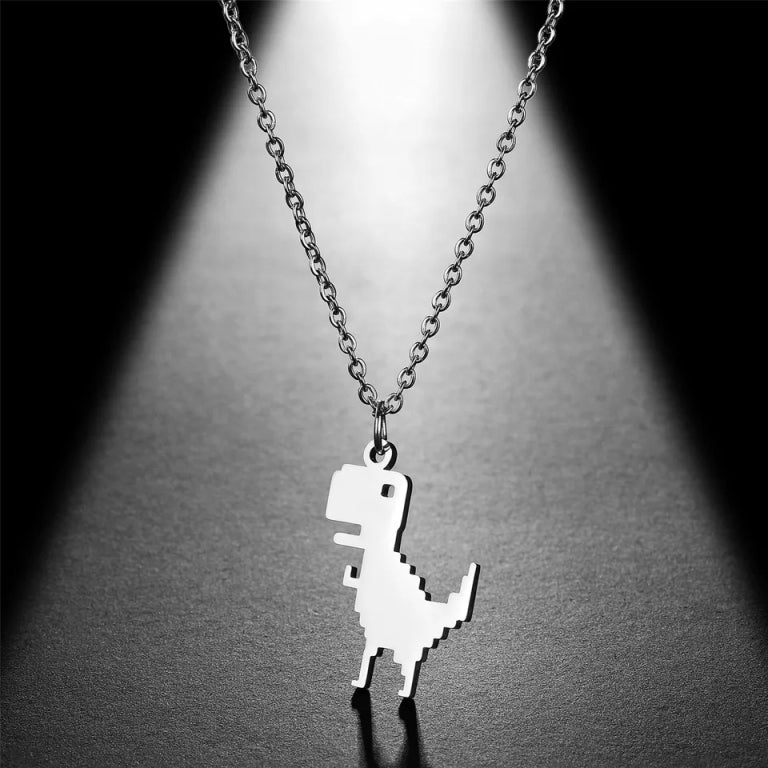 Cadena acero inoxidable dinosaurio