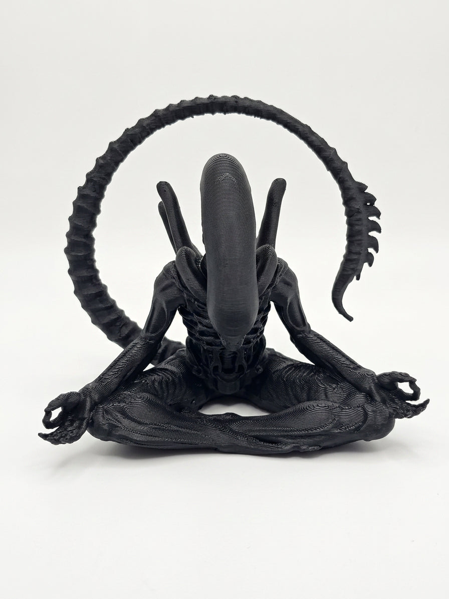 Adorno Alien Meditando Diseño Creativo Coleccionable