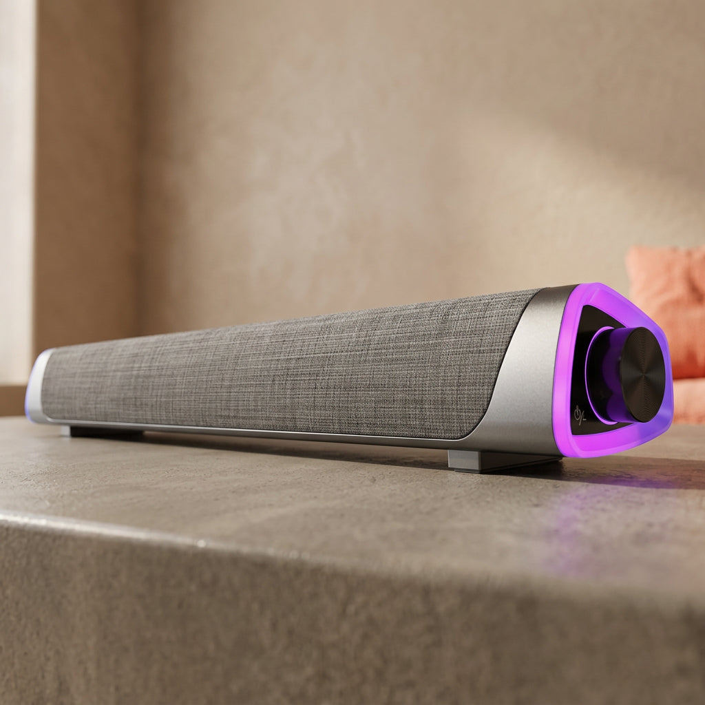 Altavoz gamer Bluetooth estilo barra con luces RGB