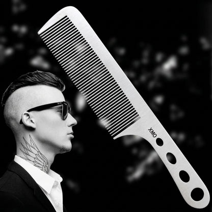 Brainbow 1PC Titanium Steel Comb Professional Salon Hair Hairdressing Anti-static Barbers Comb Ultra Thin Hair Brush for Men