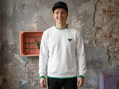 Buzo hombre hilo detalles en verde