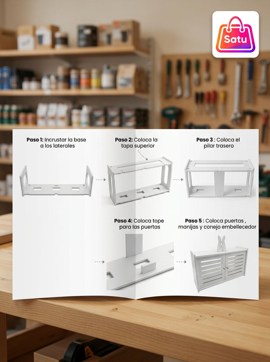 Caja organizadora de pared para router inalámbrico y WiFi. Soporte decorativo para cables y fuentes de alimentación, ideal para sala de estar.