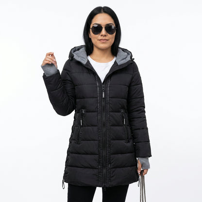 Campera dama parka Nylon inflada puños