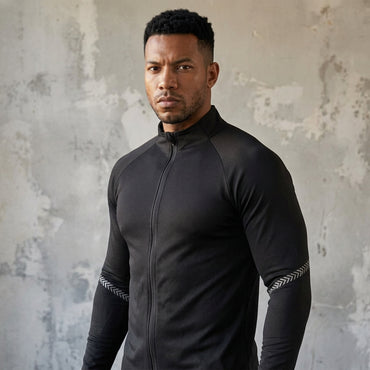 Campera deportiva hombre compresión nylon secado rápido