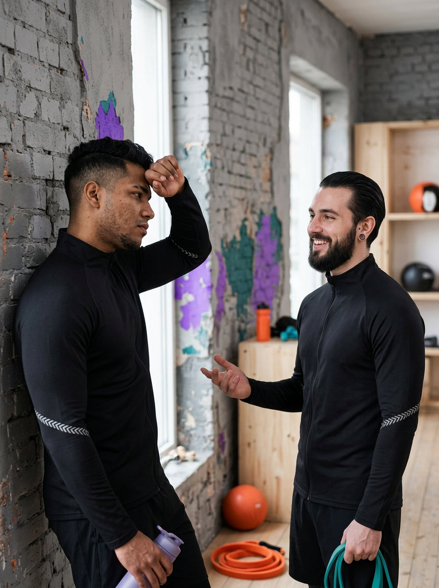 Campera deportiva hombre compresión nylon secado rápido