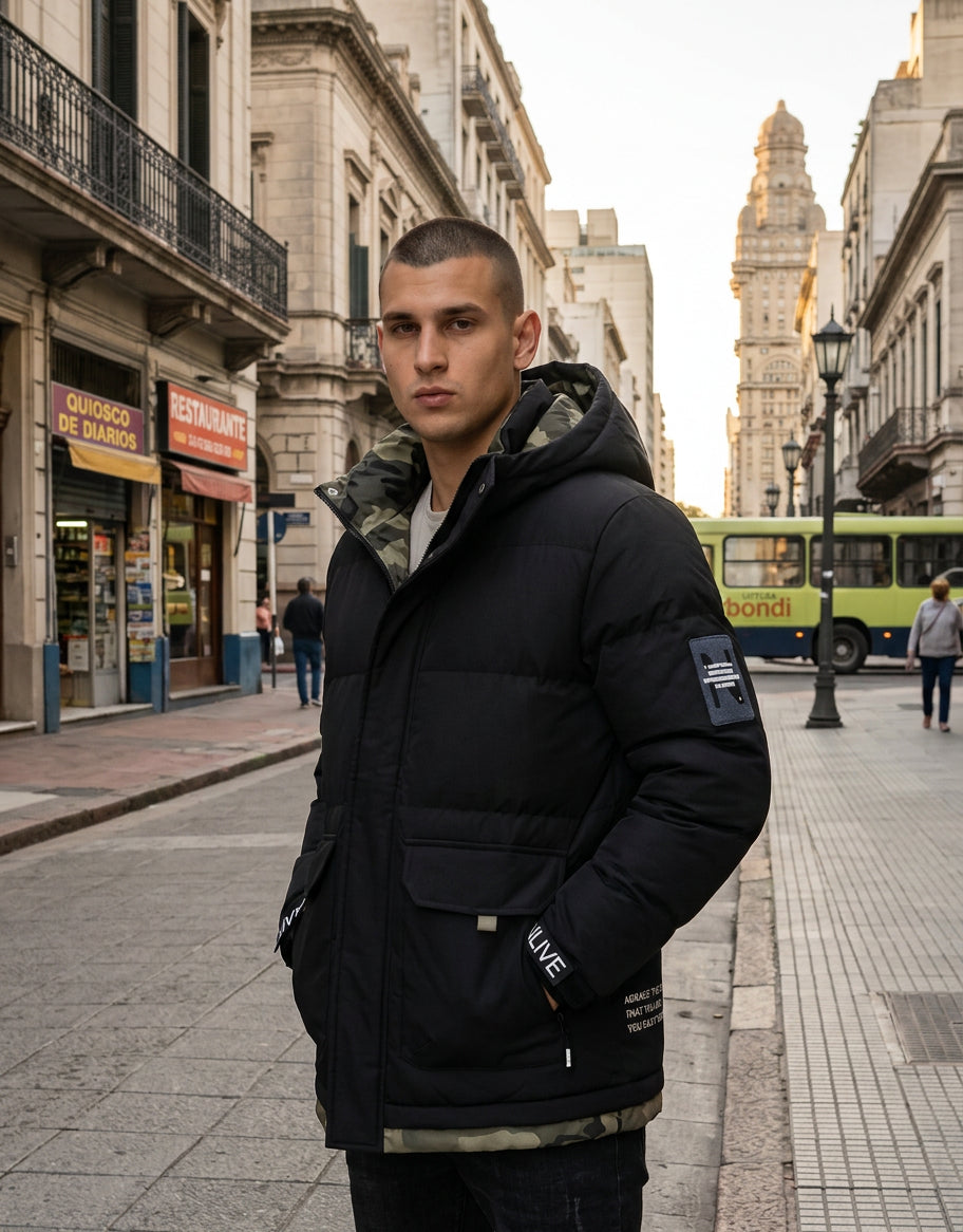 Campera hombre inflada corta Naive.