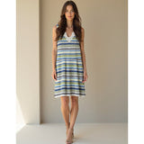 Vestido Stella Gringer Casual Corto Sin Mangas Bordado