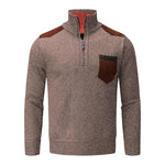Buzo Hilo Hombre Marron Con Bolsillo