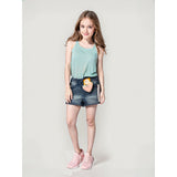 Conjunto Niña Short Jean + Remera Musculosa Divino!!