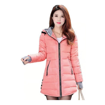 Campera dama parka Nylon inflada puños