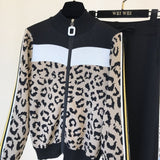 Conjunto Pantalon Y Campera Hilo Animal Print Divino Dama