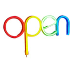 Luces Cartel Open Rgb Para Pared