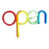 Luces Cartel Open Rgb Para Pared