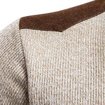 Buzo Hilo Hombre Marron Con Bolsillo