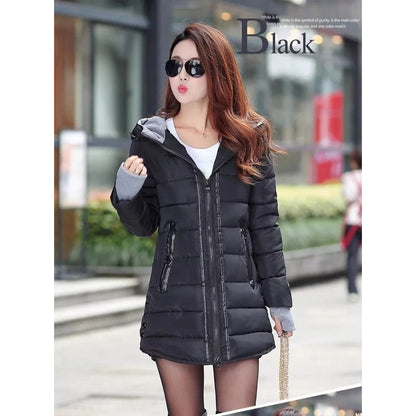 Campera dama parka Nylon inflada puños