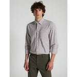 Camisa Hombre Bogari Rayas Cuello Americano Larga