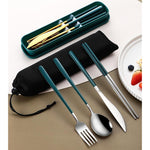 Set De Cubiertos Premium 4 Piezas Juego Cubiertos Acero Inox