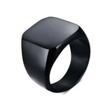 Anillo Hombre Cuadrado Negro