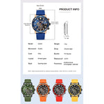 Reloj Megir Deportivo Naranja Hombre Cronógrafo Calendario