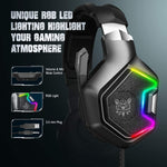 Auriculares Gamer Onikuma K10 Pro Negro Con Luz  Rgb