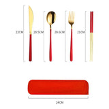 Set De Cubiertos Premium 4 Piezas Juego Cubiertos Acero Inox
