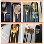 Set De Cubiertos Premium 4 Piezas Juego Cubiertos Acero Inox