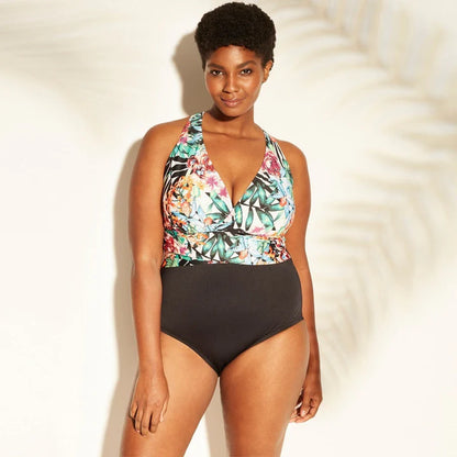 Bikini dama entero floreado parte de bombacha 