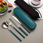 Set De Cubiertos Premium 4 Piezas Juego Cubiertos Acero Inox