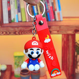 Llavero Anime Super Mario Bross 3d Goma Correa X3