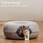 Cama Tunel Rascador Para Gatos Dona De Fieltro Suave 40 Cm
