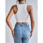 Remera Dama Casual Musculosa Crop Top