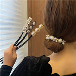 Broche Pinza Para El Pelo Moño Mujer Perla