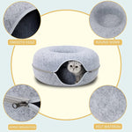 Cama Tunel Rascador Para Gatos Dona De Fieltro Suave 40 Cm